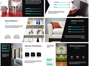 简洁时尚室内装修设计图文排版PPT模板